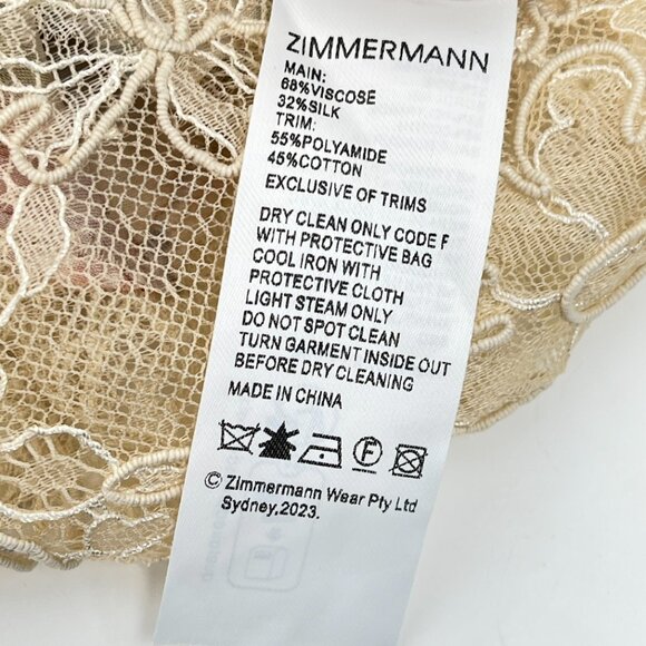 Zimmermann Lace Slip Dress Autumn Floral Print NWT US SIze 4 - Picture 2 of 10